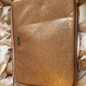 Rose gold glitter Kate spade laptop case